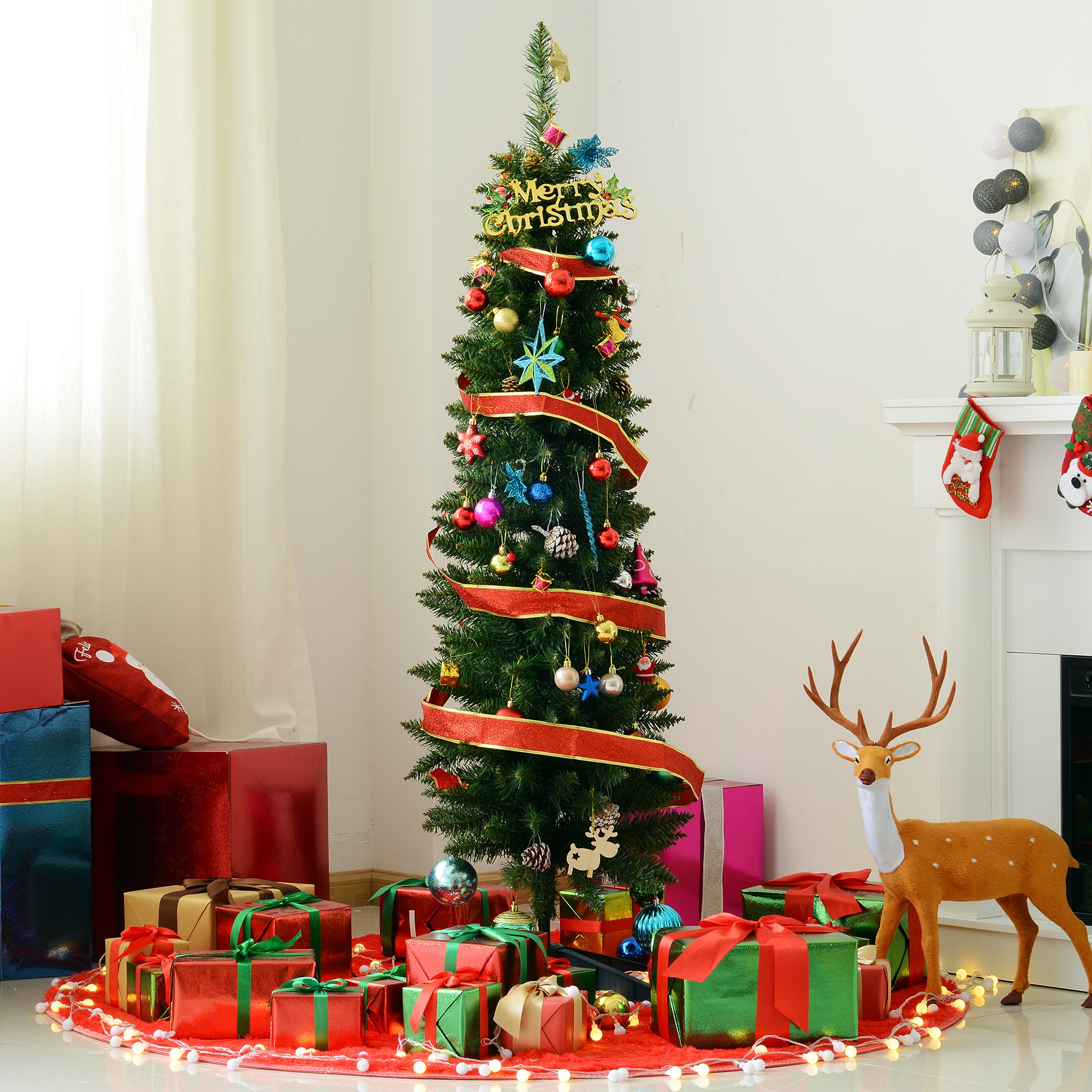 Árvore De Natal Φ46X150Cm Artificial Pinheiro Decoração De Natal Com  Suporte De Plástico 294 Ramos Verde Pvc | Loja Sitio da Magia